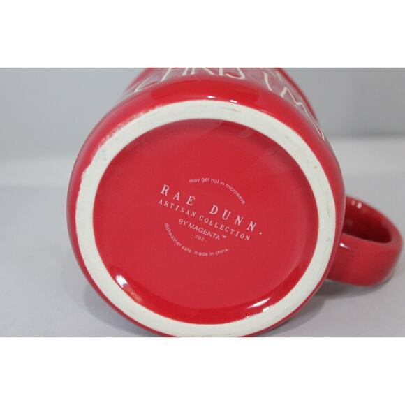 Rae Dunn MERRY CHRISTMAS Red Coffee/Tea Mug CLEAN - Picture 2 of 3